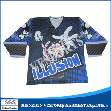 Graceful Custom Dye Sublimation Ice Hockey Uniforms 100% Polyester